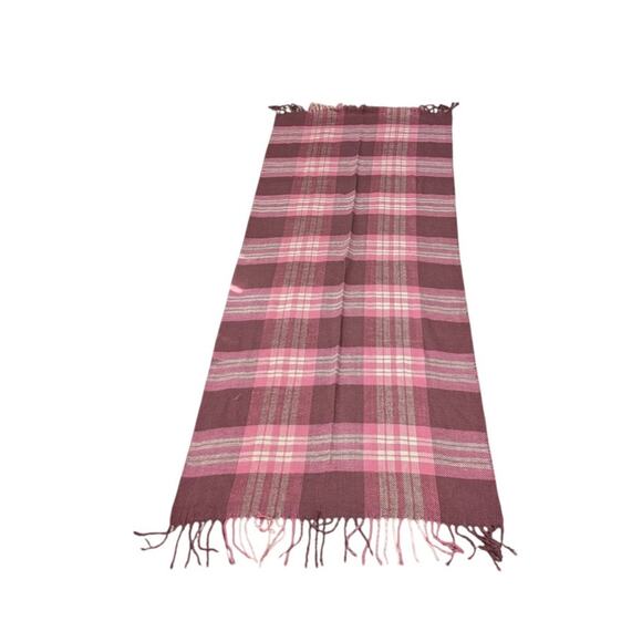 Bijoux Terner Cashmere-Feel Pink Plaid Scarf – 100% Acrylic - Picture 3 of 3